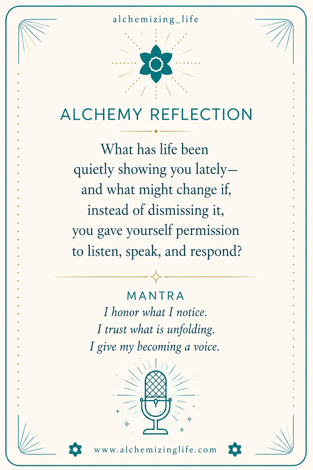 When Your Voice Is the Alchemy